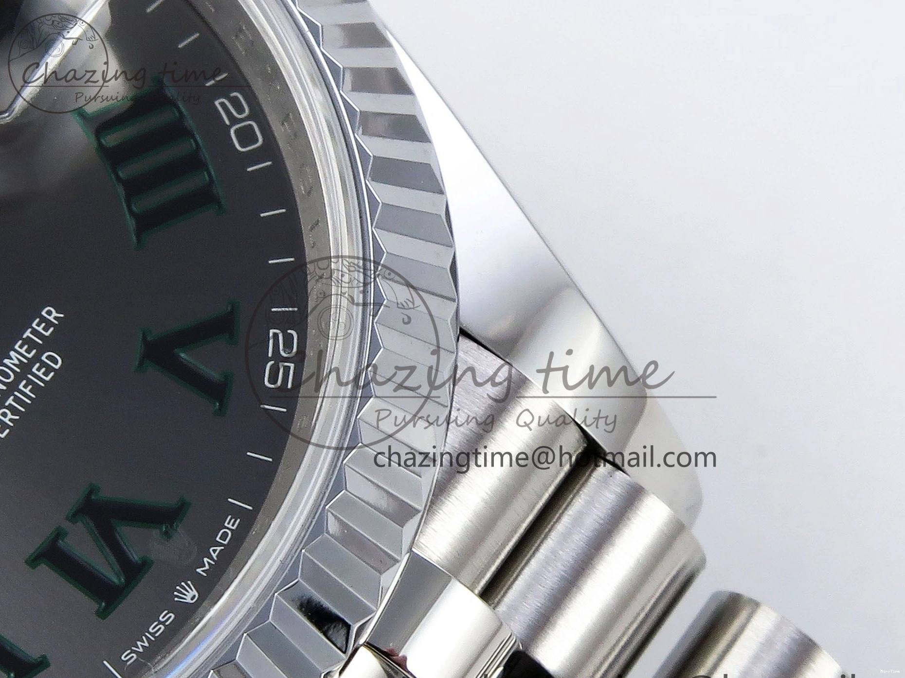 MiroTime 0313 Datejust 36mm 126234 904L Steel HGF 1:1 Best Edition Gray Dial Green Roman on SS Bracelet VR UrbanChic 1476